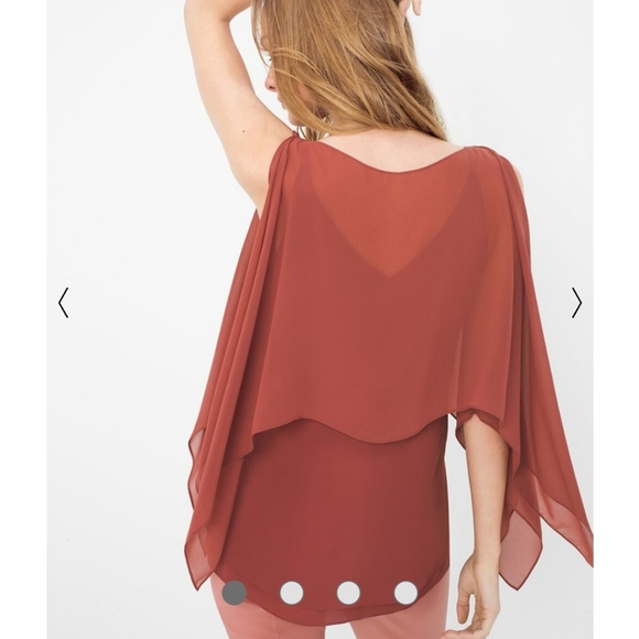 WHBM Convertible Layered Blouse Camisole in Cinnamon / Tank / Shell; Size XXS - Picture 14 of 16
